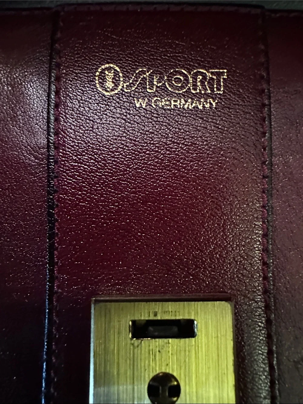 Gold Pfeil Classic Men's Leather Clutch Bag- Burgundy